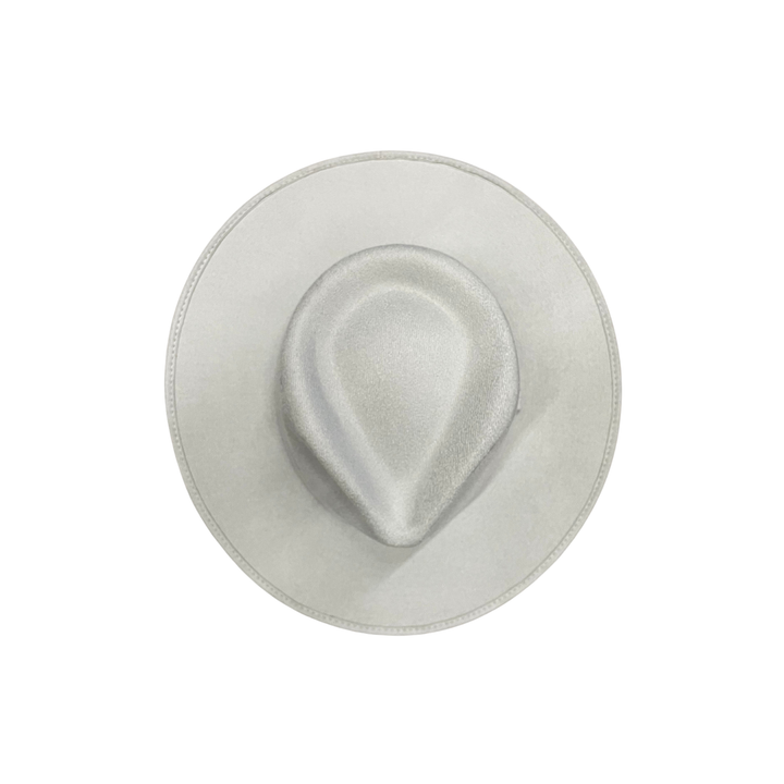 Vegan Suede Tear Drop Hat: Taupe