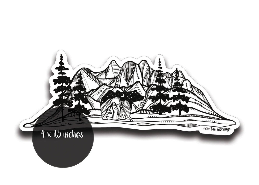 Bear and Mountain Sticker