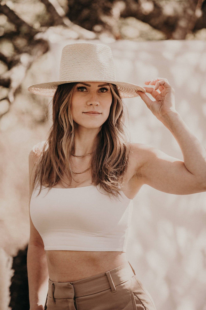 Sienna | Palm Straw Fedora Hat: S/M