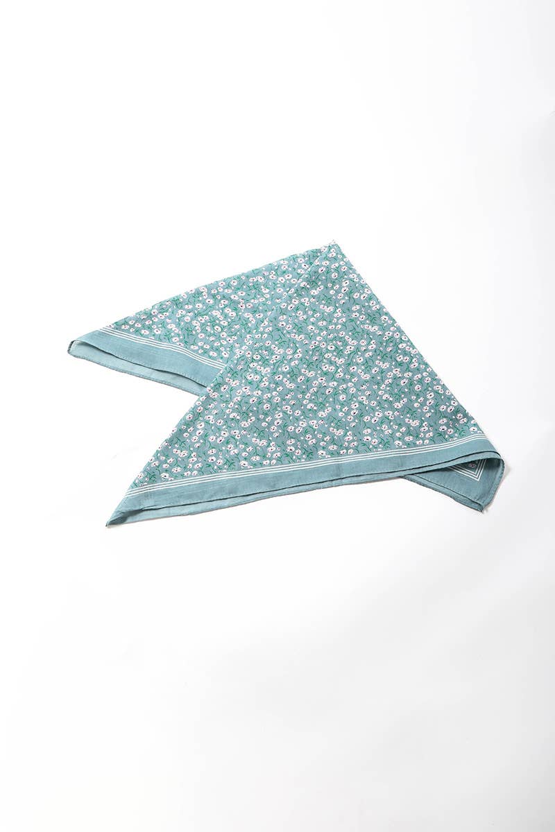 Boho Floral Cotton Bandana β Your Go-To Summer Accessory πΈ: Sage