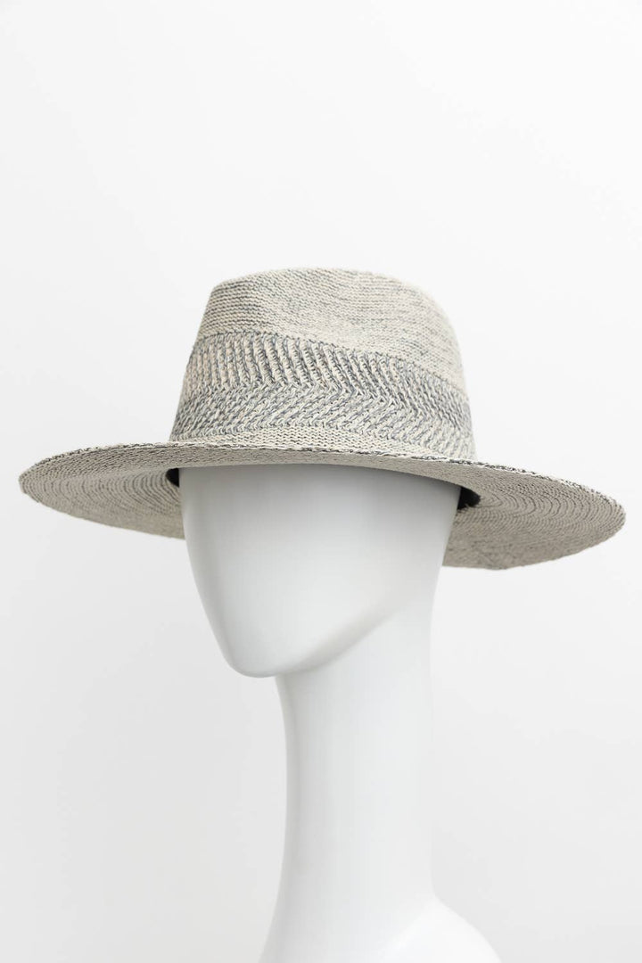 Pinched Front Wide Brim Western Style Hat: Natural