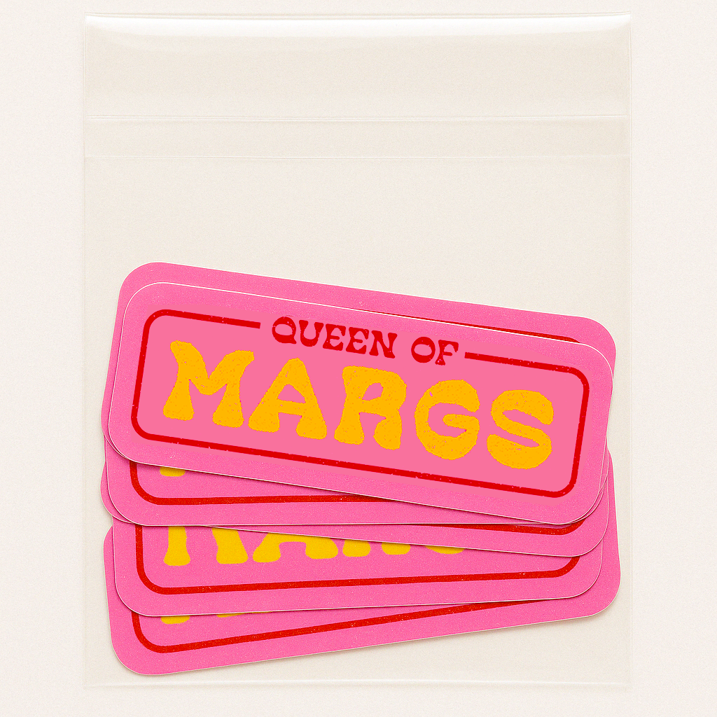 Queen of Margs Sticker | Summer Cocktail Gift Decal 3.5"