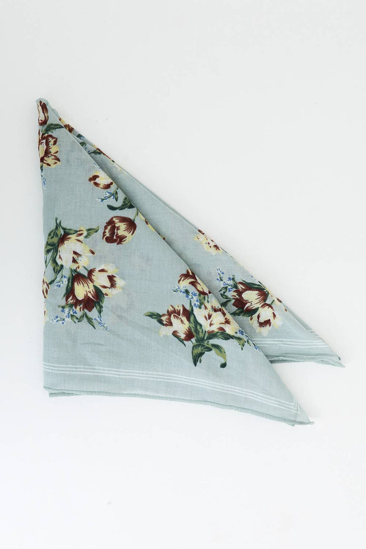 High-Quality Orchid Pattern Bandana - Ideal for All Seasons: Black
