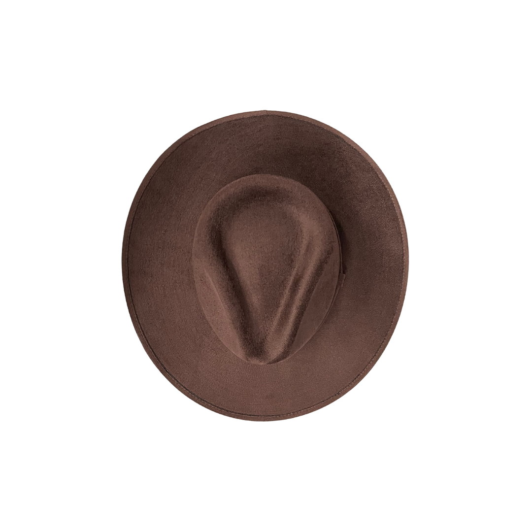 Vegan Suede Rancher Hat: Mocha