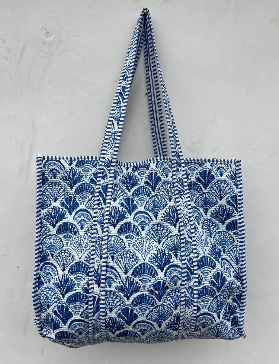 New Design Block Print Cotton Bag Women Travel Bag Quilted