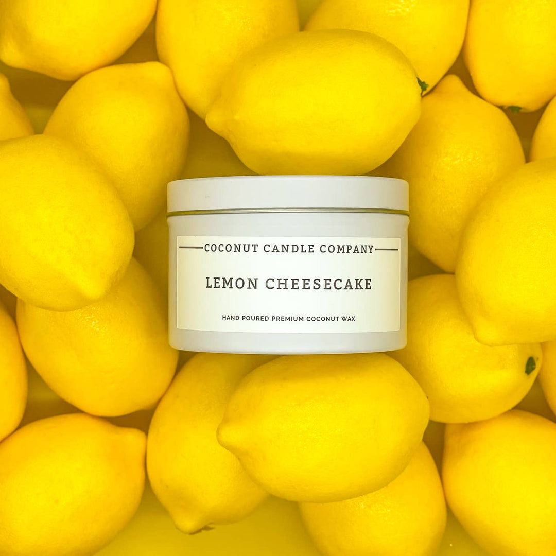 Lemon Cheesecake Jar/Filled Candle: 6oz Glass Jar