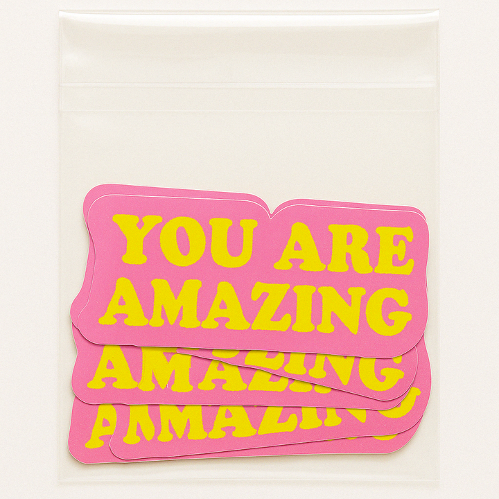 You Are Amazing | Motivational Retro Fun Laptop Sticker 4"