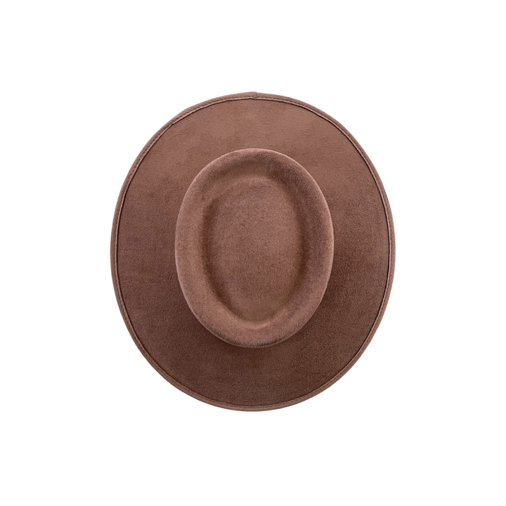 Vegan Suede Crown Top Hats: Nude