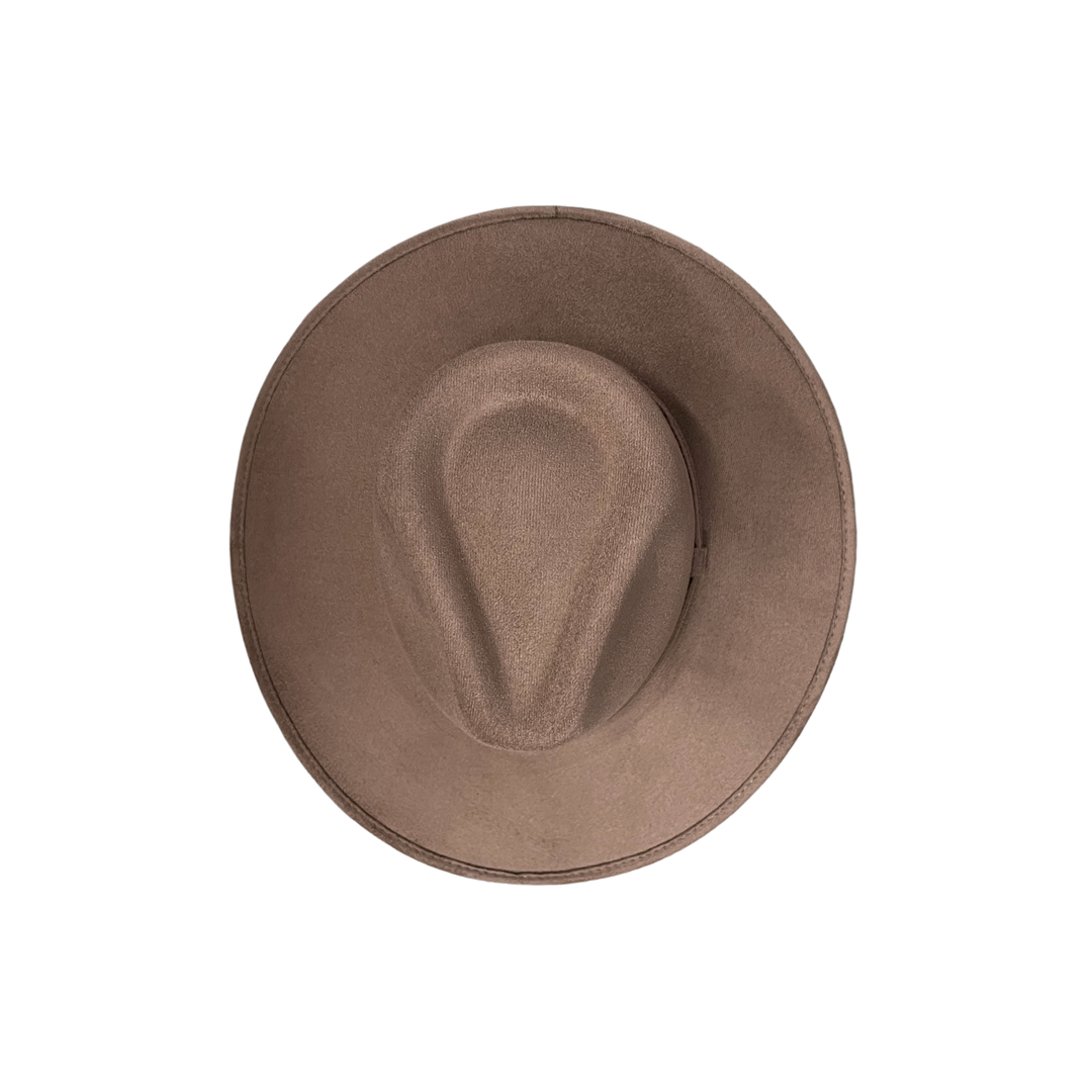 Vegan Suede Rancher Hat: Mocha