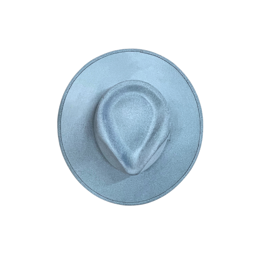 Vegan Suede Tear Drop Hat: Taupe