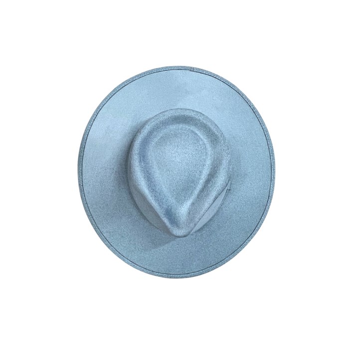 Vegan Suede Tear Drop Hat: Taupe