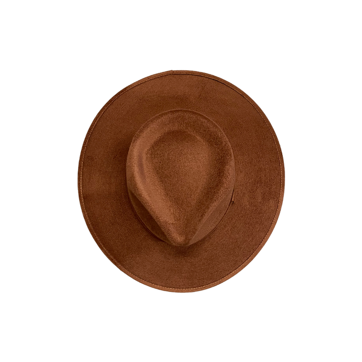 Vegan Suede Tear Drop Hat: Taupe