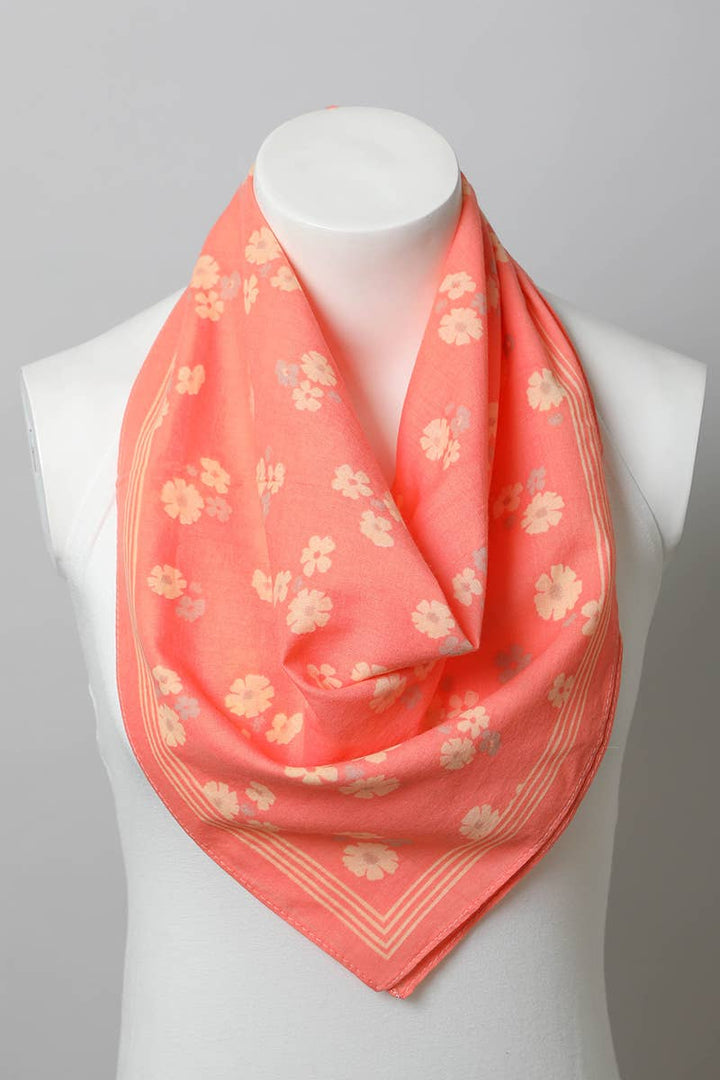 Floral Lightweight Bandana - Online Sales Favorite π₯οΈ: Coral