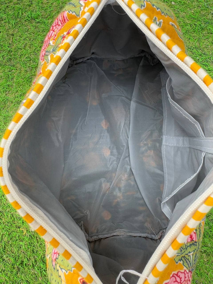 Beautiful Block Printed Bag Cotton Cosmetic Bag Quilted Bags