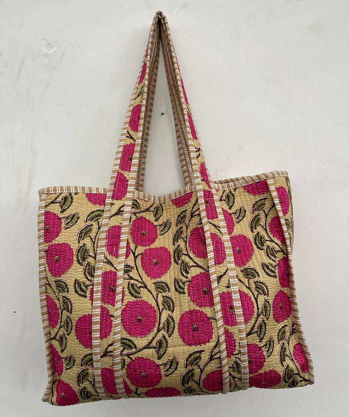 Make-up Bag Floral Printed Cotton Travel Quilted Grocery Bag