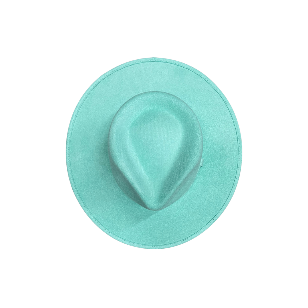 Vegan Suede Tear Drop Hat: Taupe