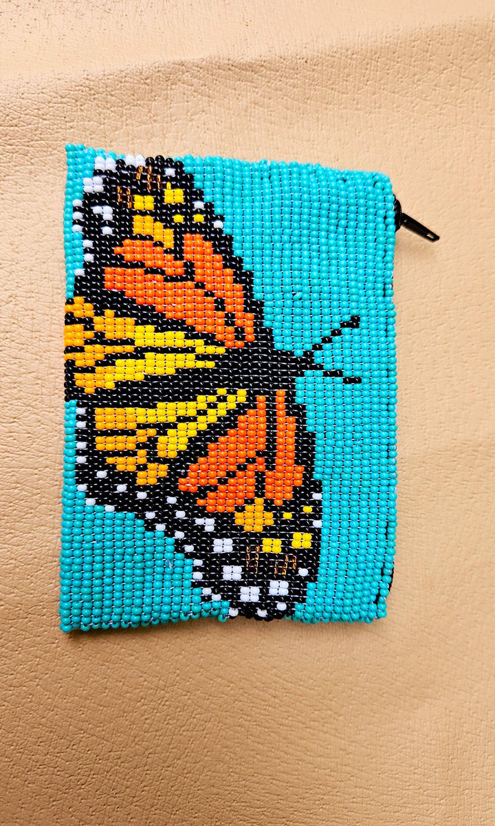 Butterfly Beaded Coin Bag