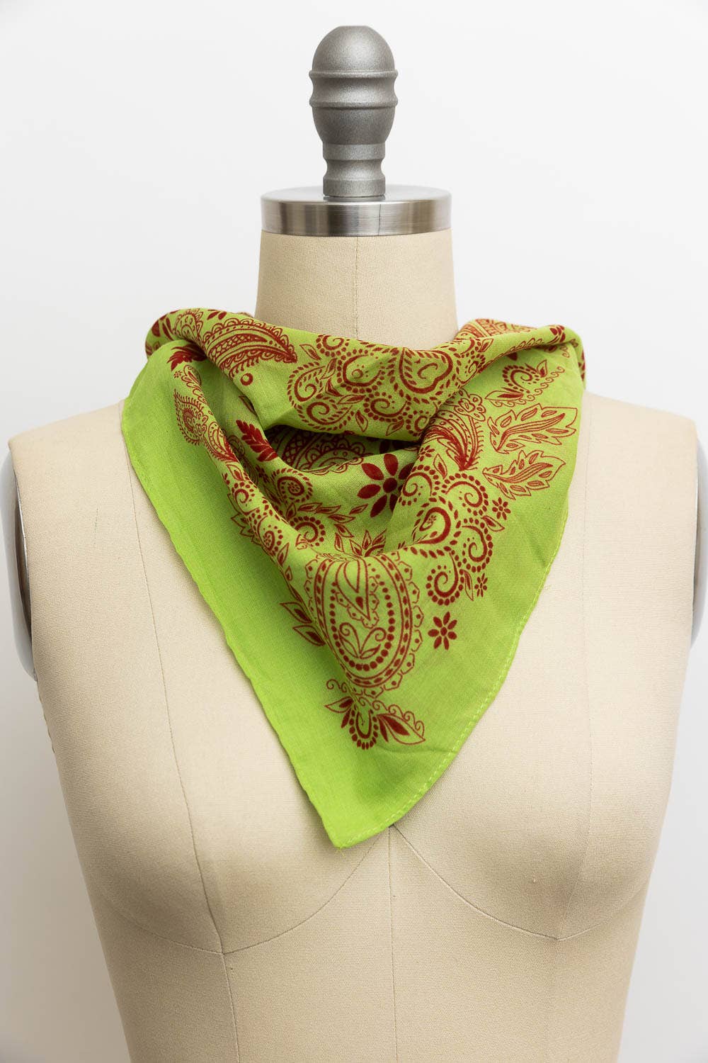 Classic Paisley Floral Bandana - Lightweight Cotton πΌ: Sage