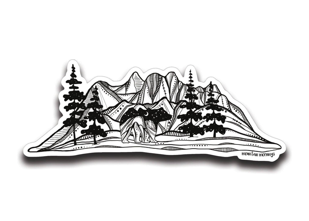 Bear and Mountain Sticker