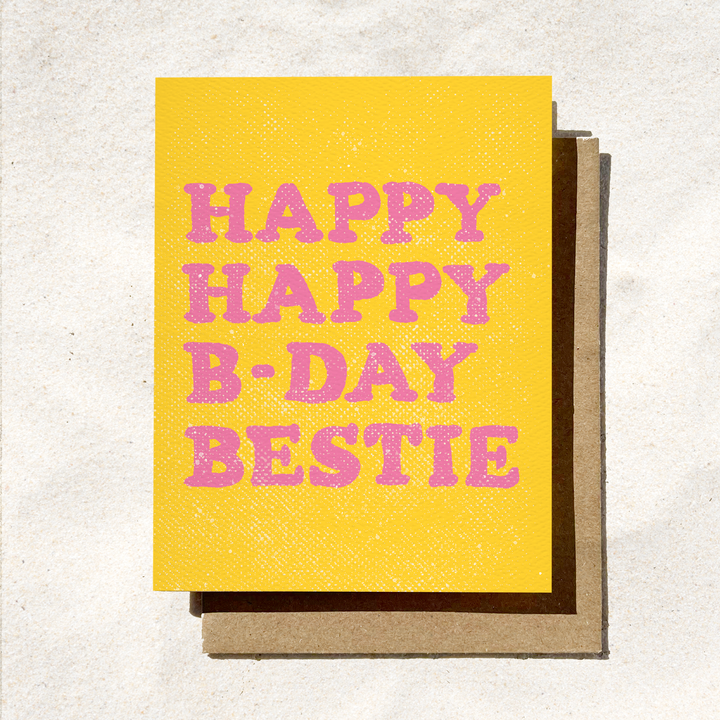 Happy Birthday Bestie | Friendship Birthday Card | BFF Card