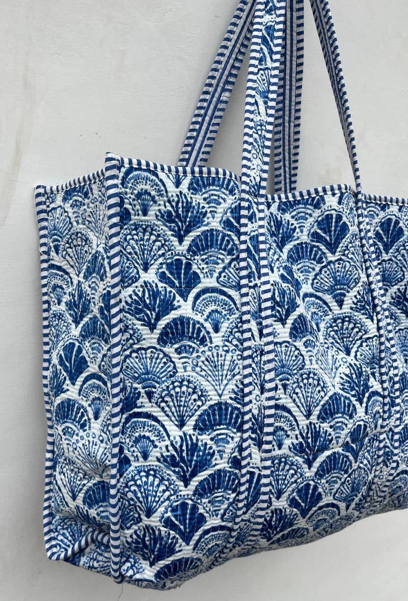 New Design Block Print Cotton Bag Women Travel Bag Quilted