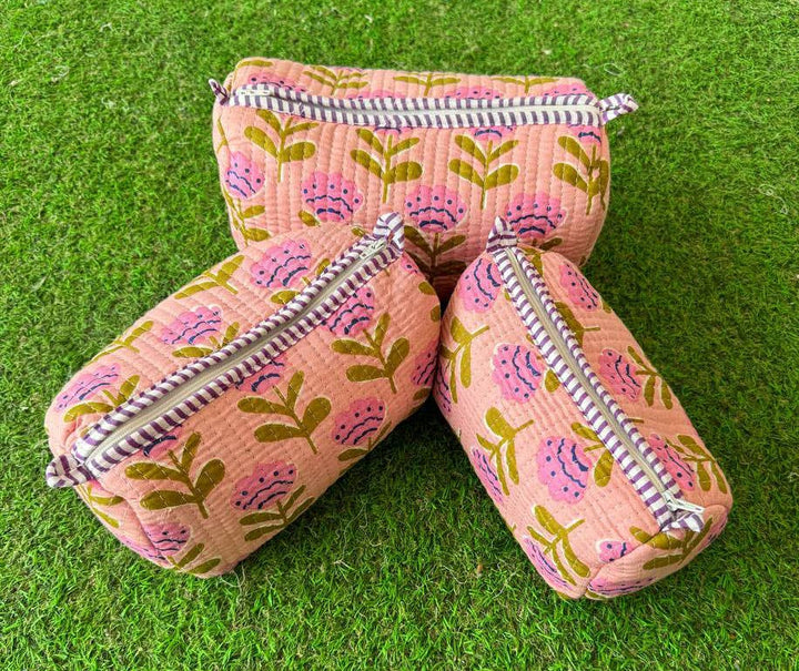 Colorful Floral Printed Bag Quilted Cotton Makeup Women Bags