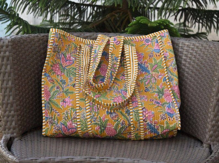 Bags Quilting Hand Block Tote Handmade Bag Fashion Women Bag