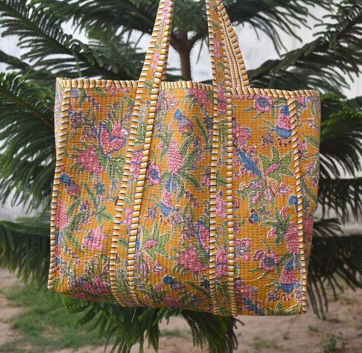 Bags Quilting Hand Block Tote Handmade Bag Fashion Women Bag