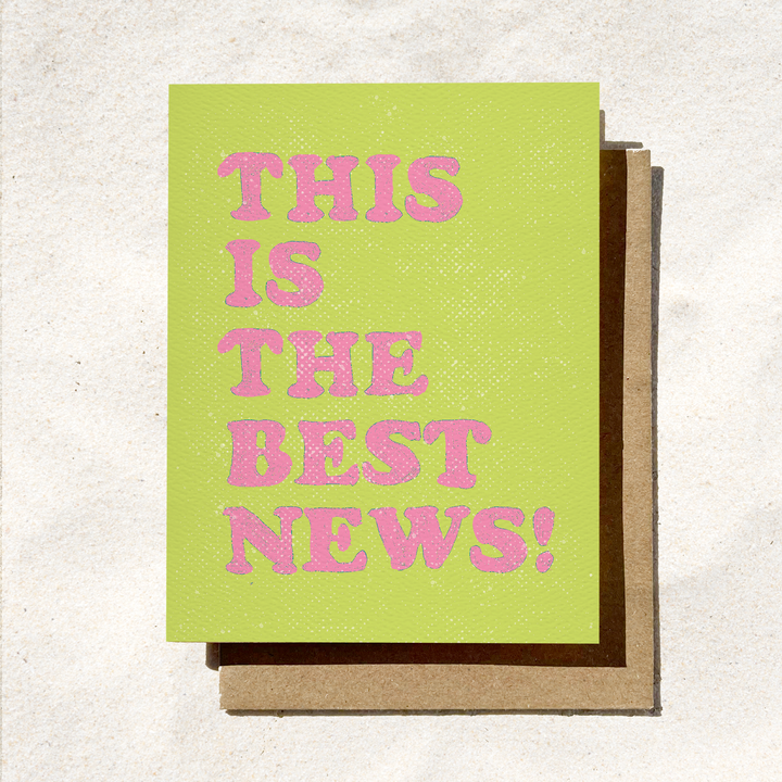 This Is The Best News Congratulations Card | New Baby Card