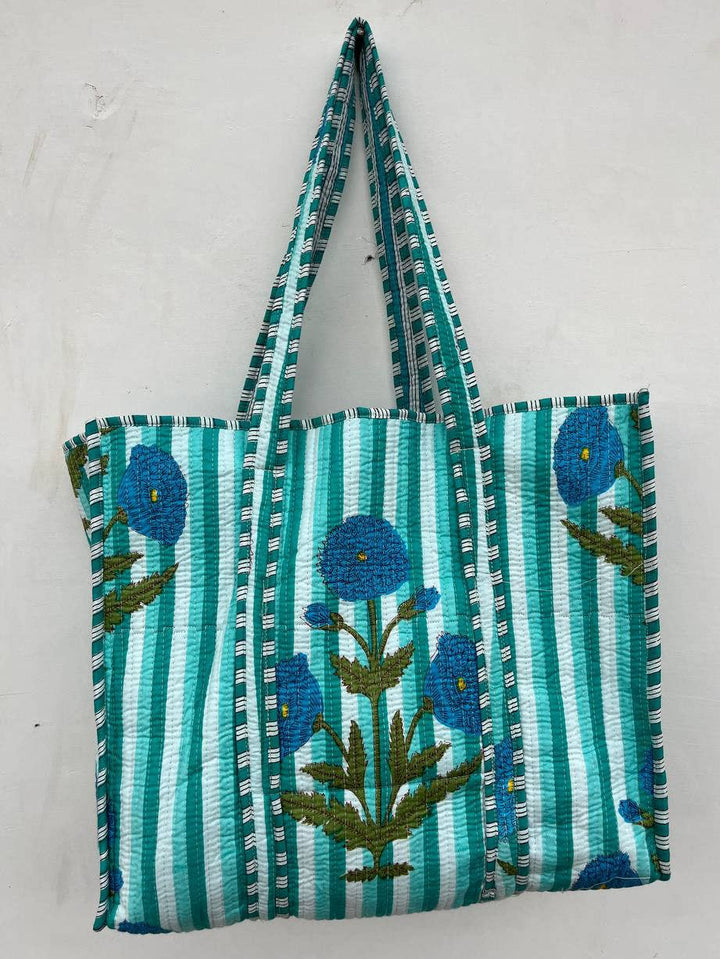 Party Wear Bag Cotton Floral Printed Quilted Bag Women Bags