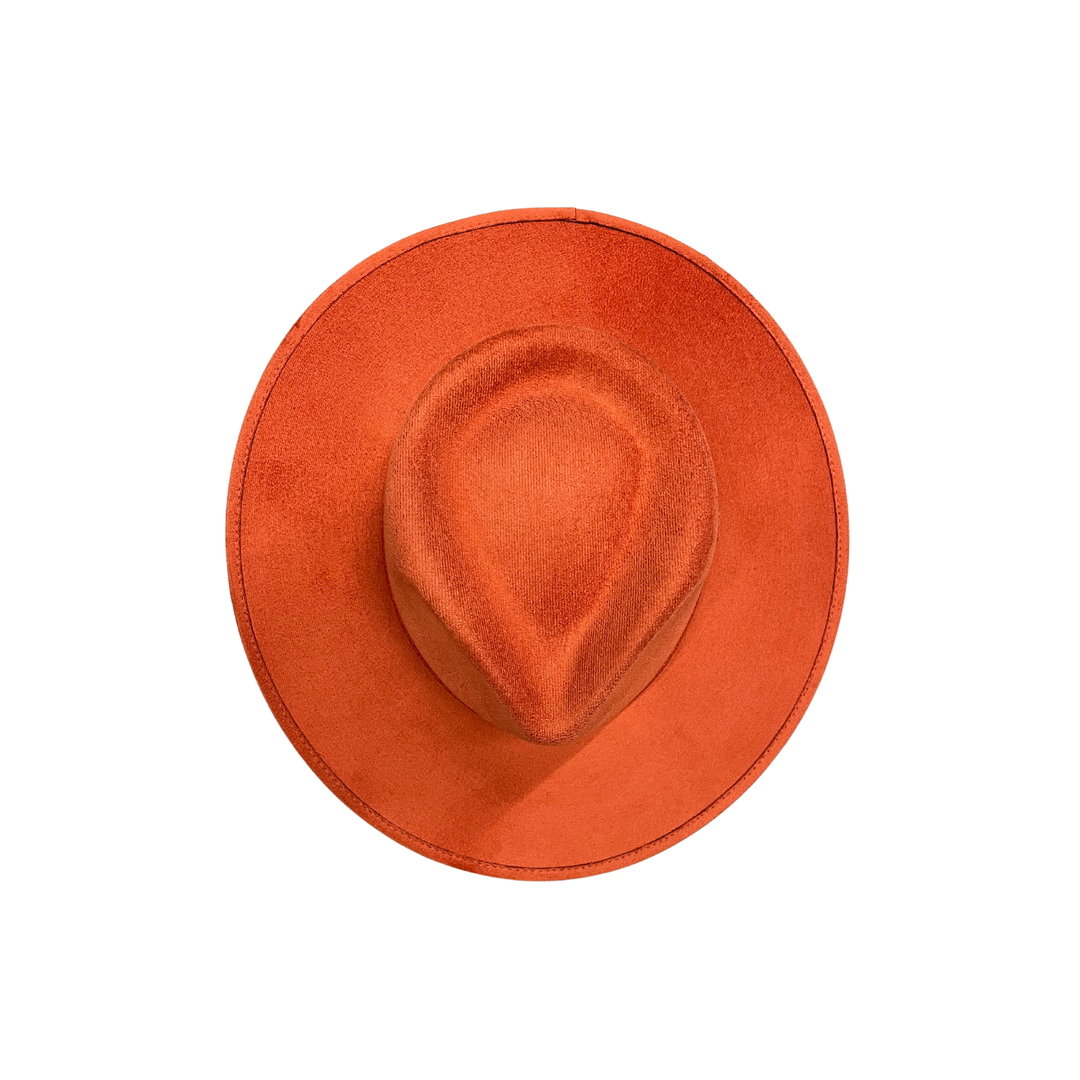 Vegan Suede Tear Drop Hat: Taupe