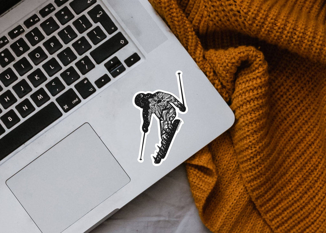 Skier Sticker