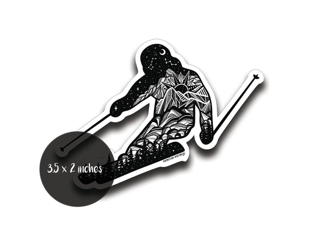 Skier Sticker