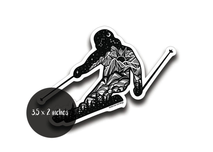 Skier Sticker