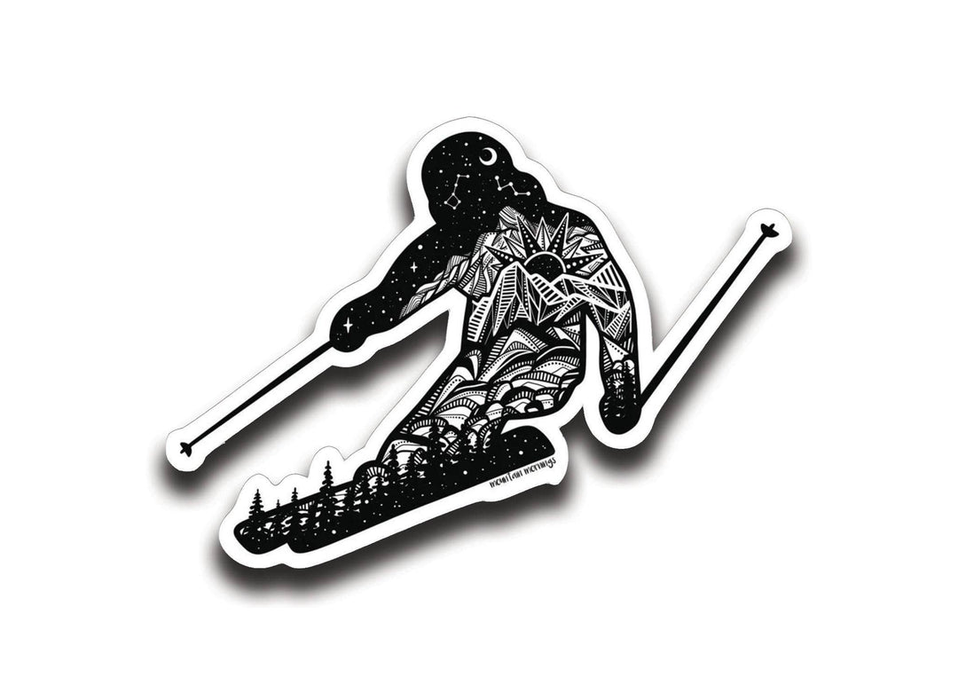 Skier Sticker