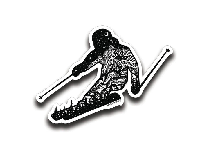 Skier Sticker