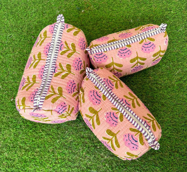 Colorful Floral Printed Bag Quilted Cotton Makeup Women Bags