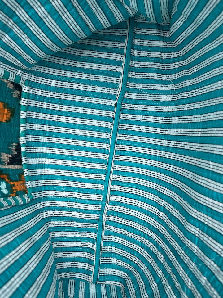 Ikat Print Tote Bags Indian Cotton Quilted Large Travel Bags