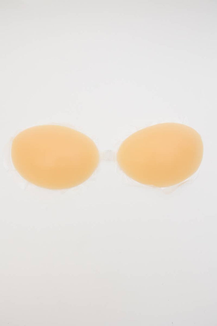 Seamless Backless Silicone Bra – Cleavage Enhancing!: Nude / B