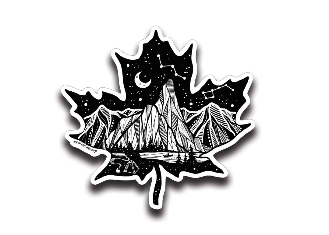 Maple Leaf Sticker Dark