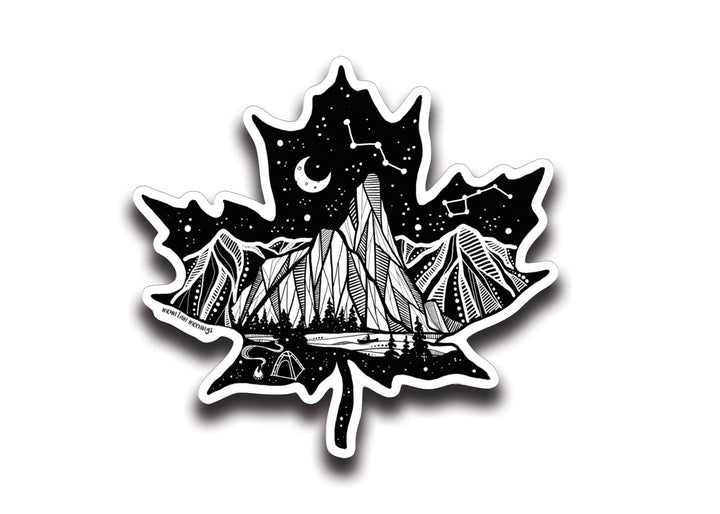 Maple Leaf Sticker Dark