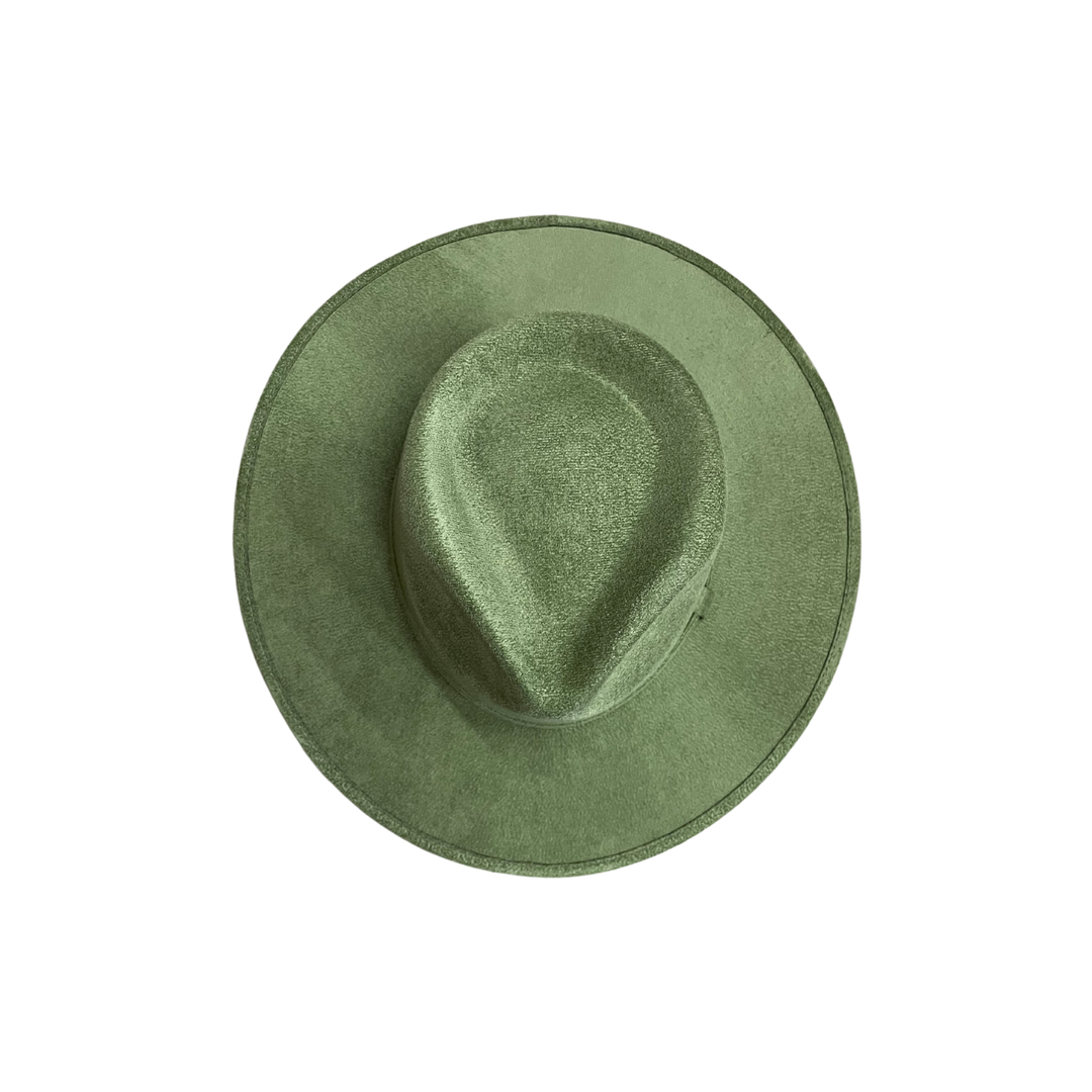 Vegan Suede Tear Drop Hat: Taupe