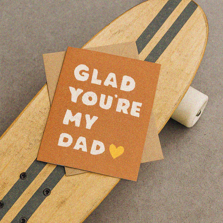 Father’s Day Card | Retro Minimal Card | Glad You’re My Dad