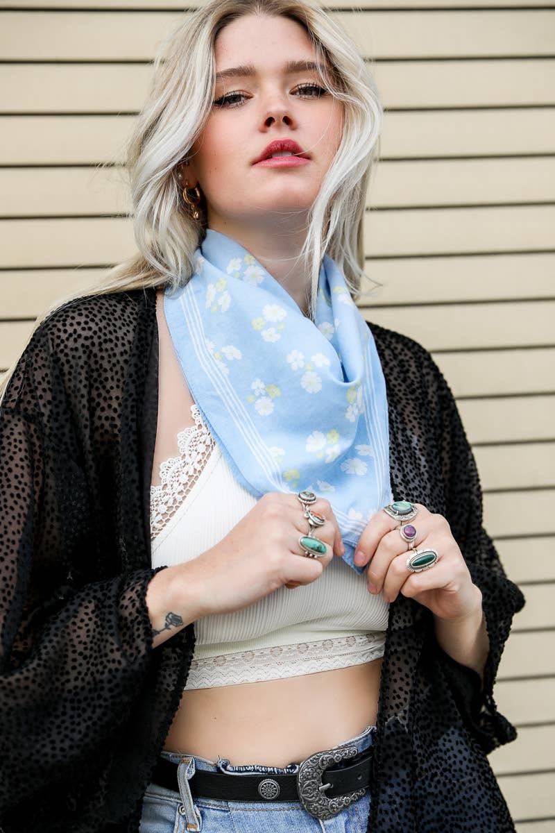 Floral Lightweight Bandana - Online Sales Favorite π₯οΈ: Coral