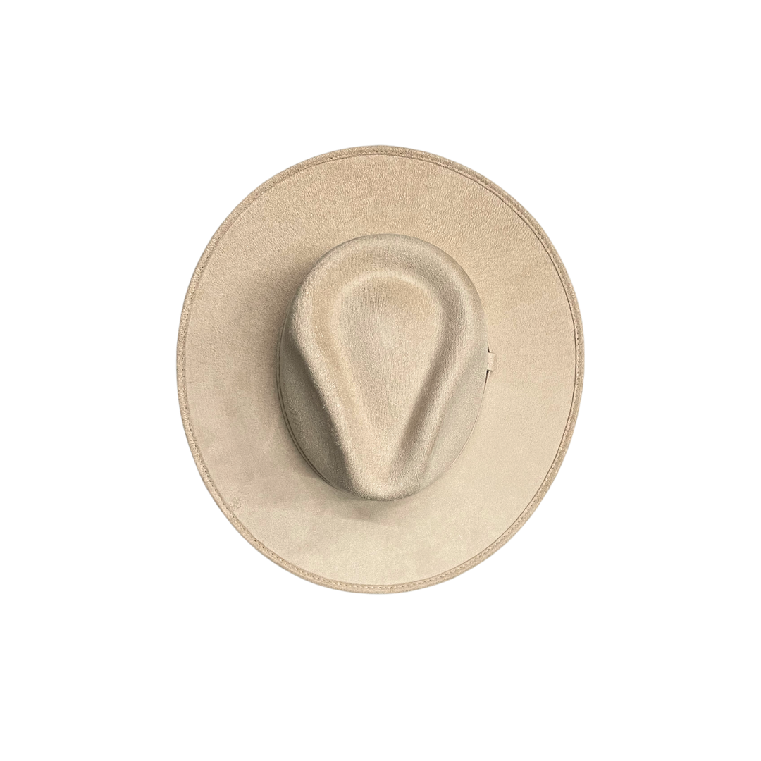 Vegan Suede Rancher Hat: Mocha