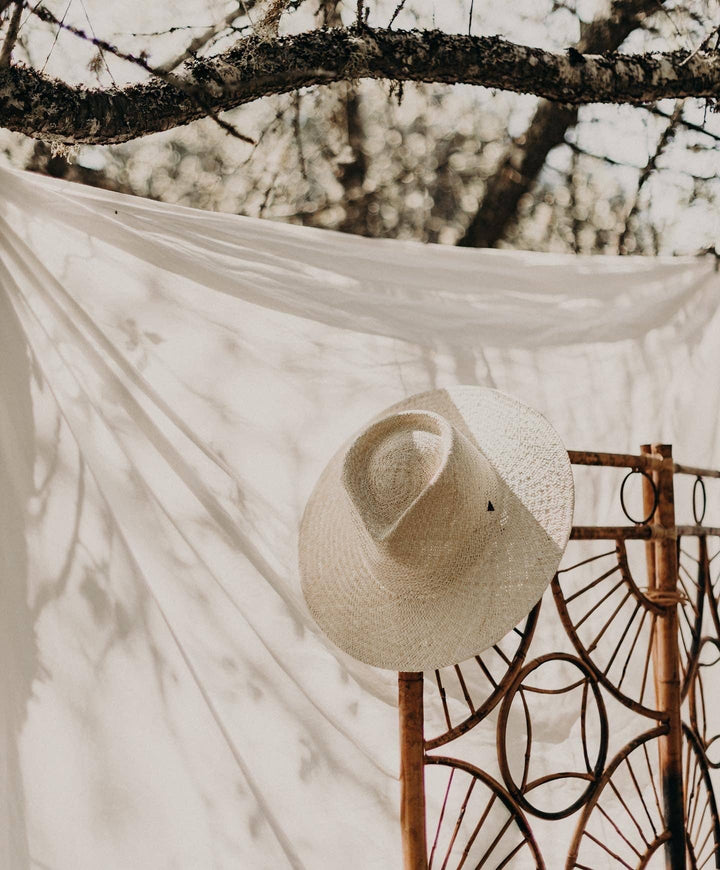 Sienna | Palm Straw Fedora Hat: S/M