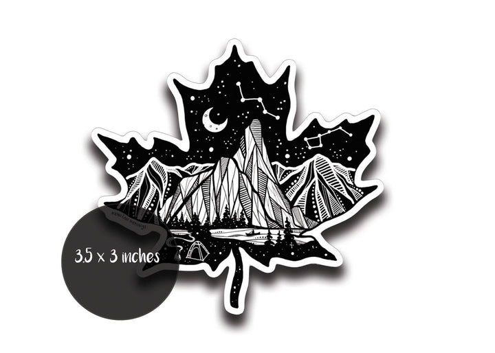 Maple Leaf Sticker Dark