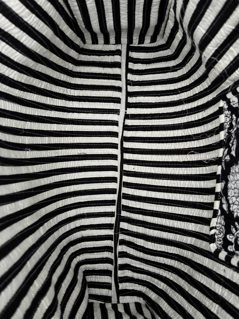 Black Cotton Women Floral Printed Bags Quilted Shopping Bags