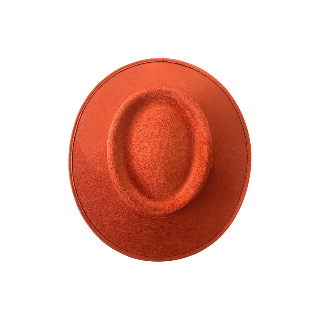 Vegan Suede Crown Top Hats: Nude