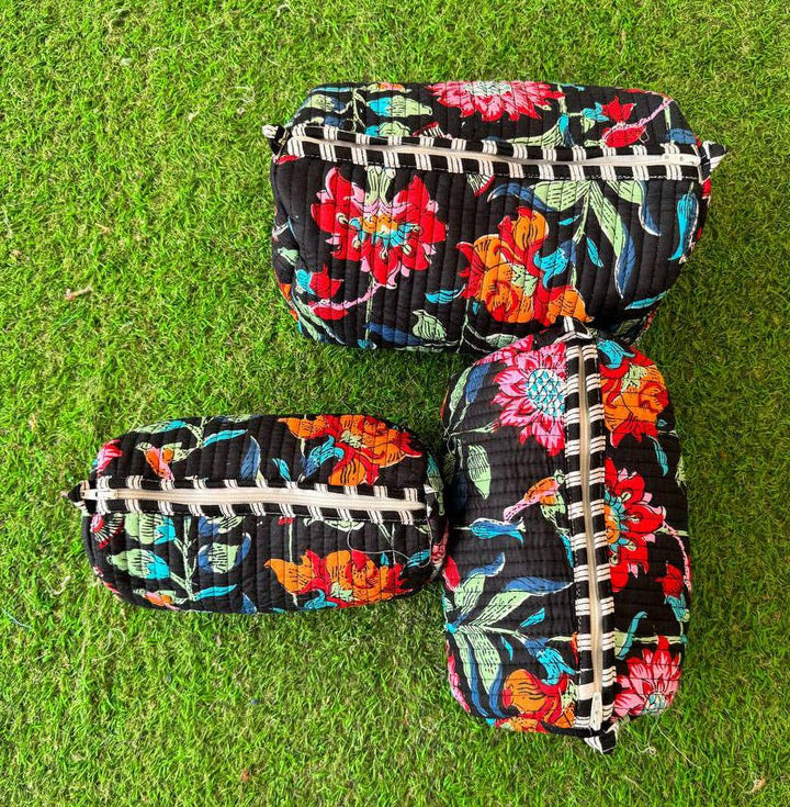 Colorful Floral Printed Bag Quilted Cotton Makeup Women Bags